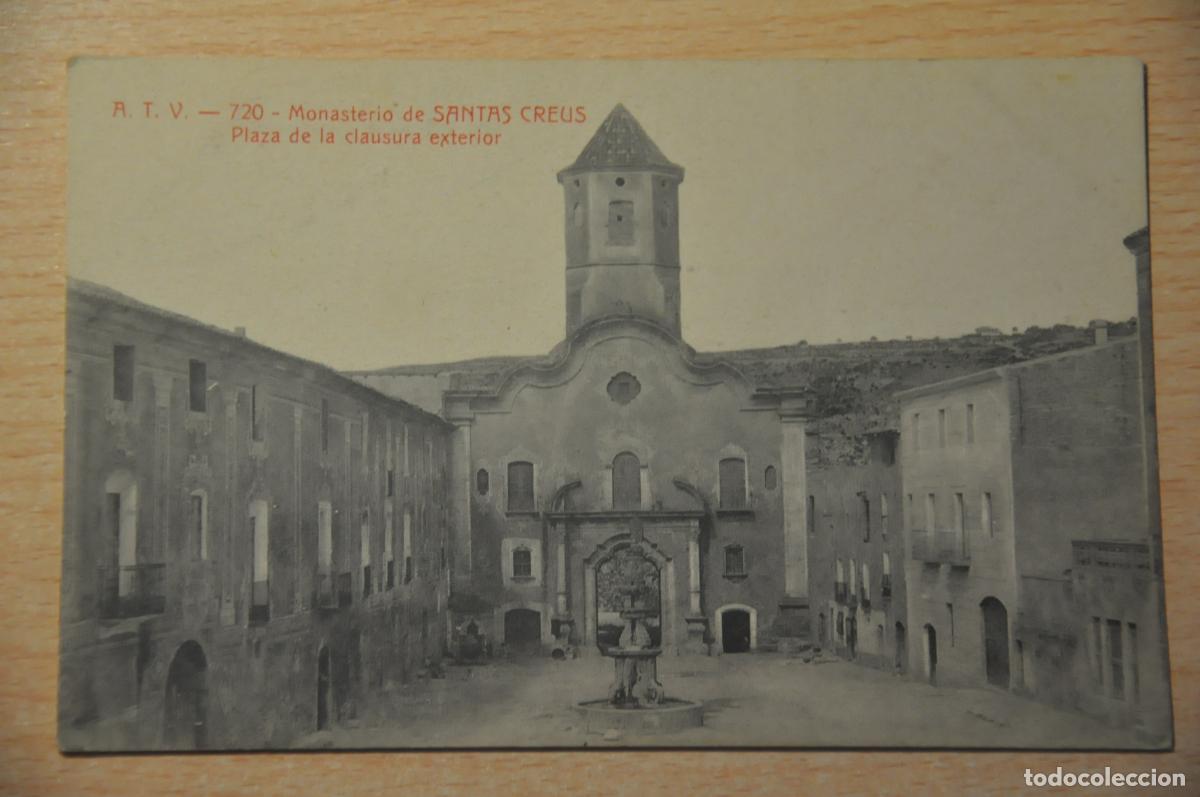 Postales: postal monasterio de santas creus, plaza de la clausura exterior atv 720