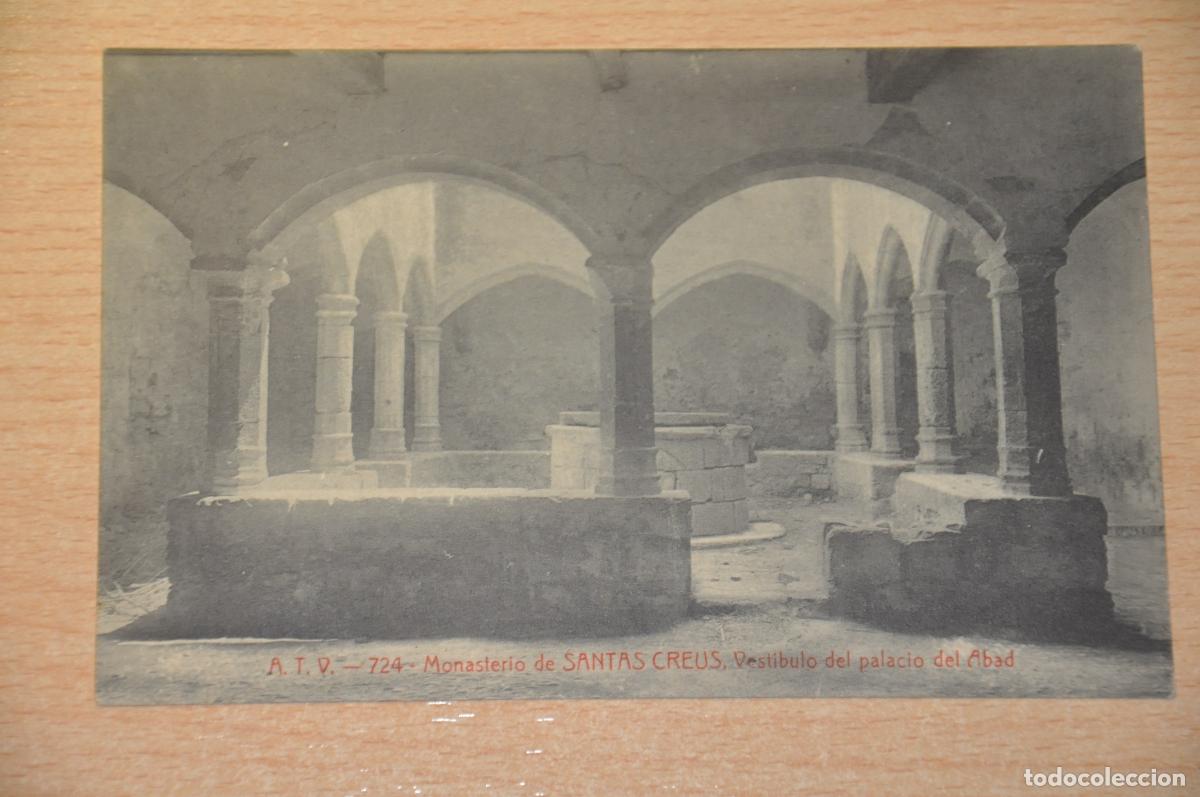 Postales: postal monasterio de santas creus, vestibulo del palacio del abad atv 724