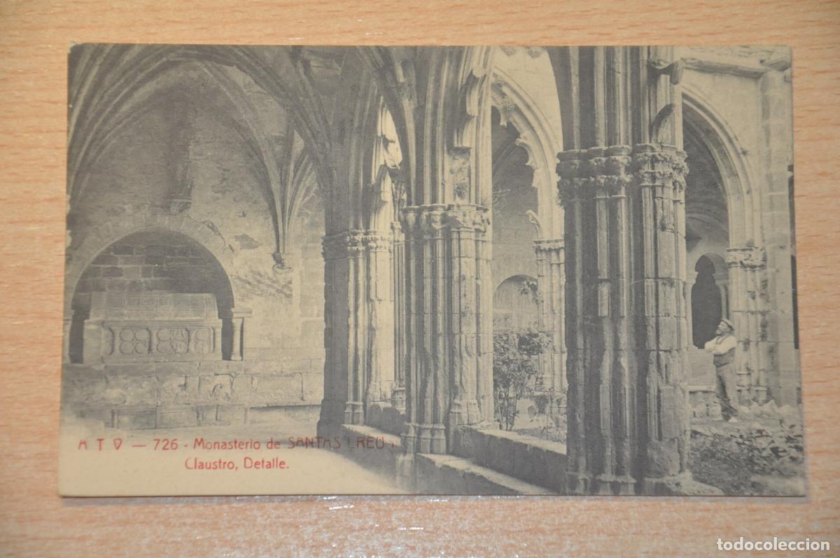 Postales: postal monasterio de santas creus, claustro detalle atv 726