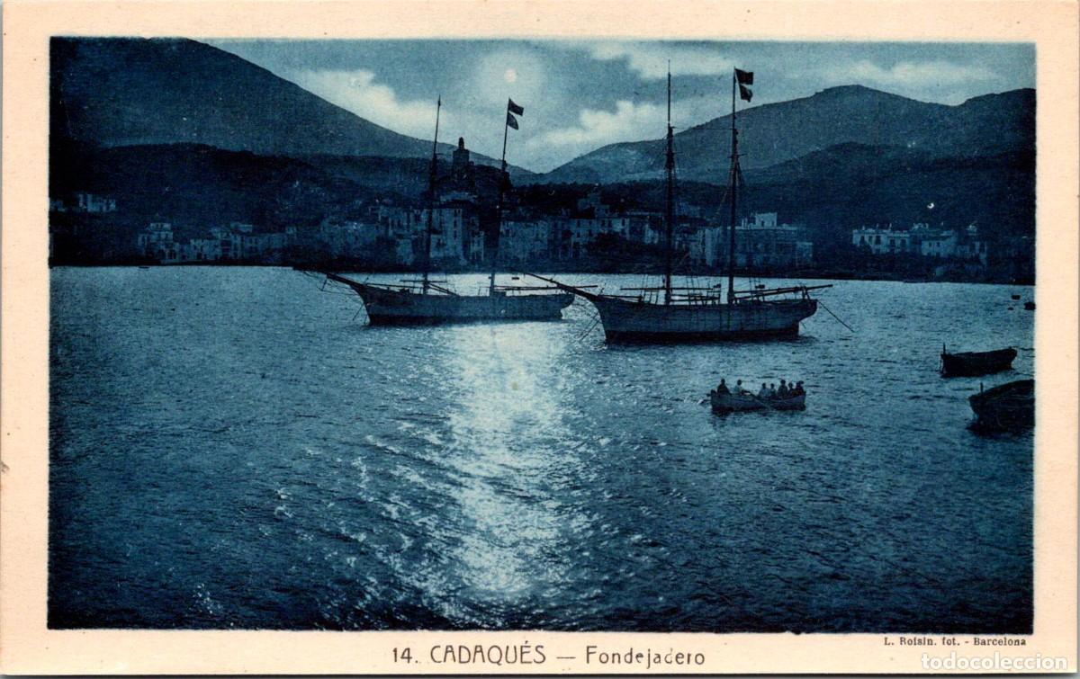 Postales: Cadaqu&eacute;s - Fondejadero - Roisin 14 - 141x89mm - Reverso Poema de amor
