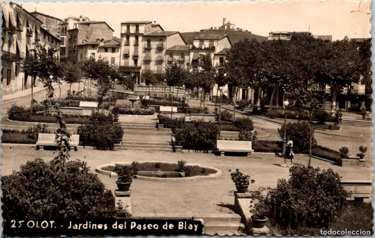 Postales: Olot - Jardines del Paseo de Blay - n&ordm; 25 - Fotogr&aacute;fica - Sin m&aacute;s datos - 139x88mm