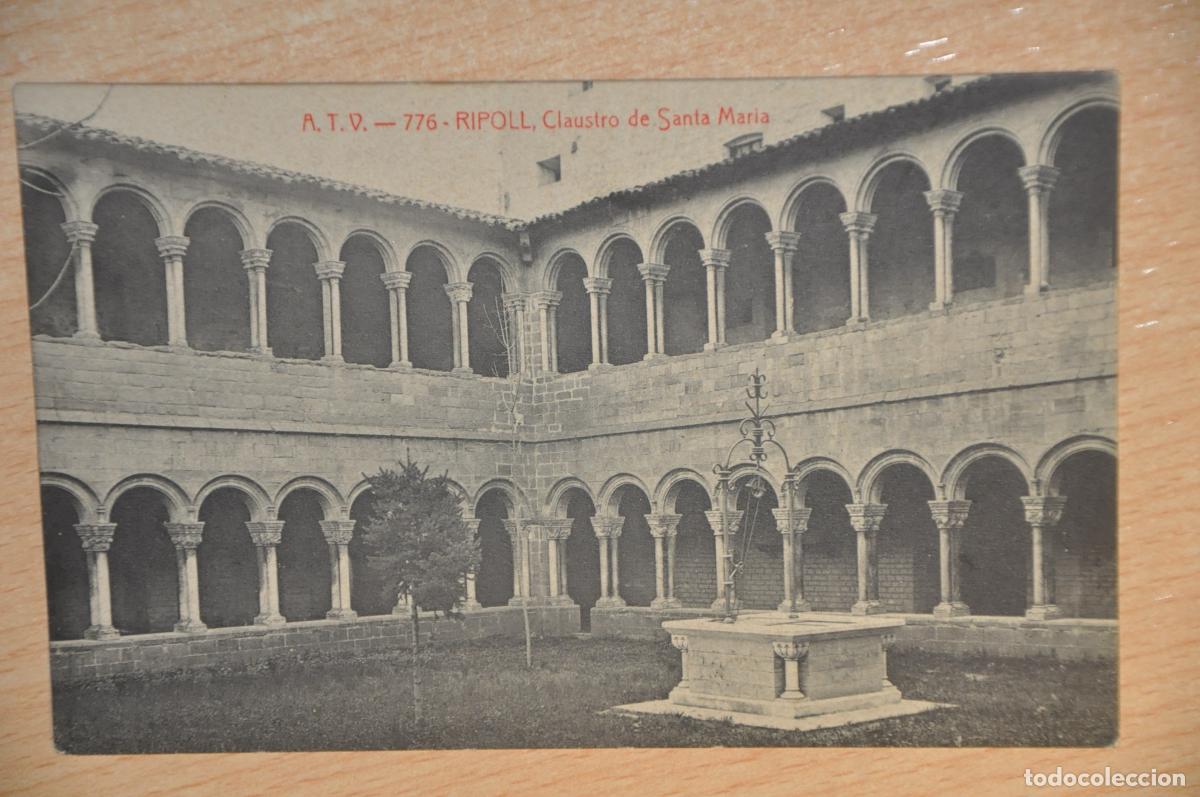 Postales: postal ripoll, claustro de santa maria atv 776