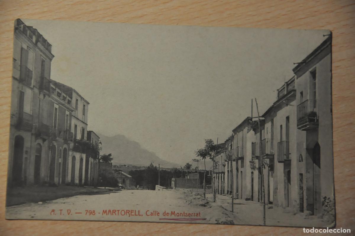 Postales: postal martorell, calle de montserrat atv 798