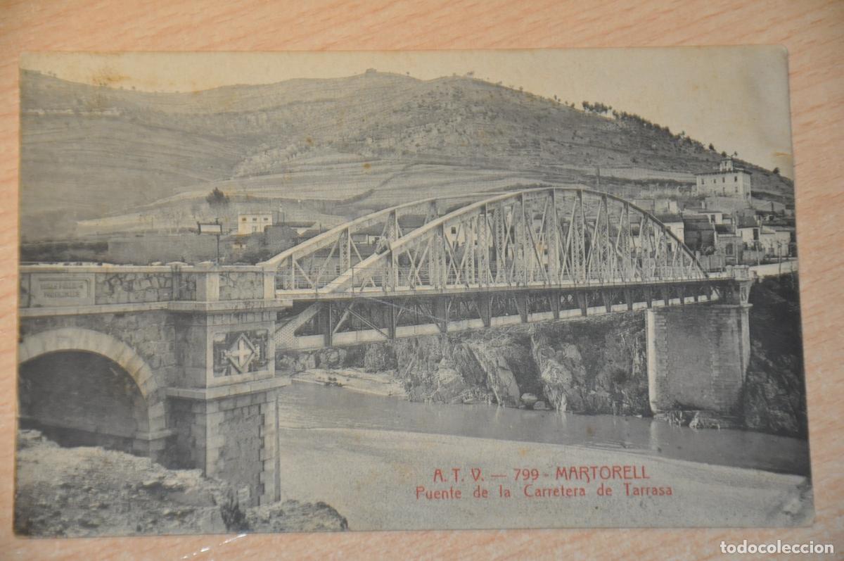 Postales: postal martorell, puente de la carretera de tarrasa atv 799