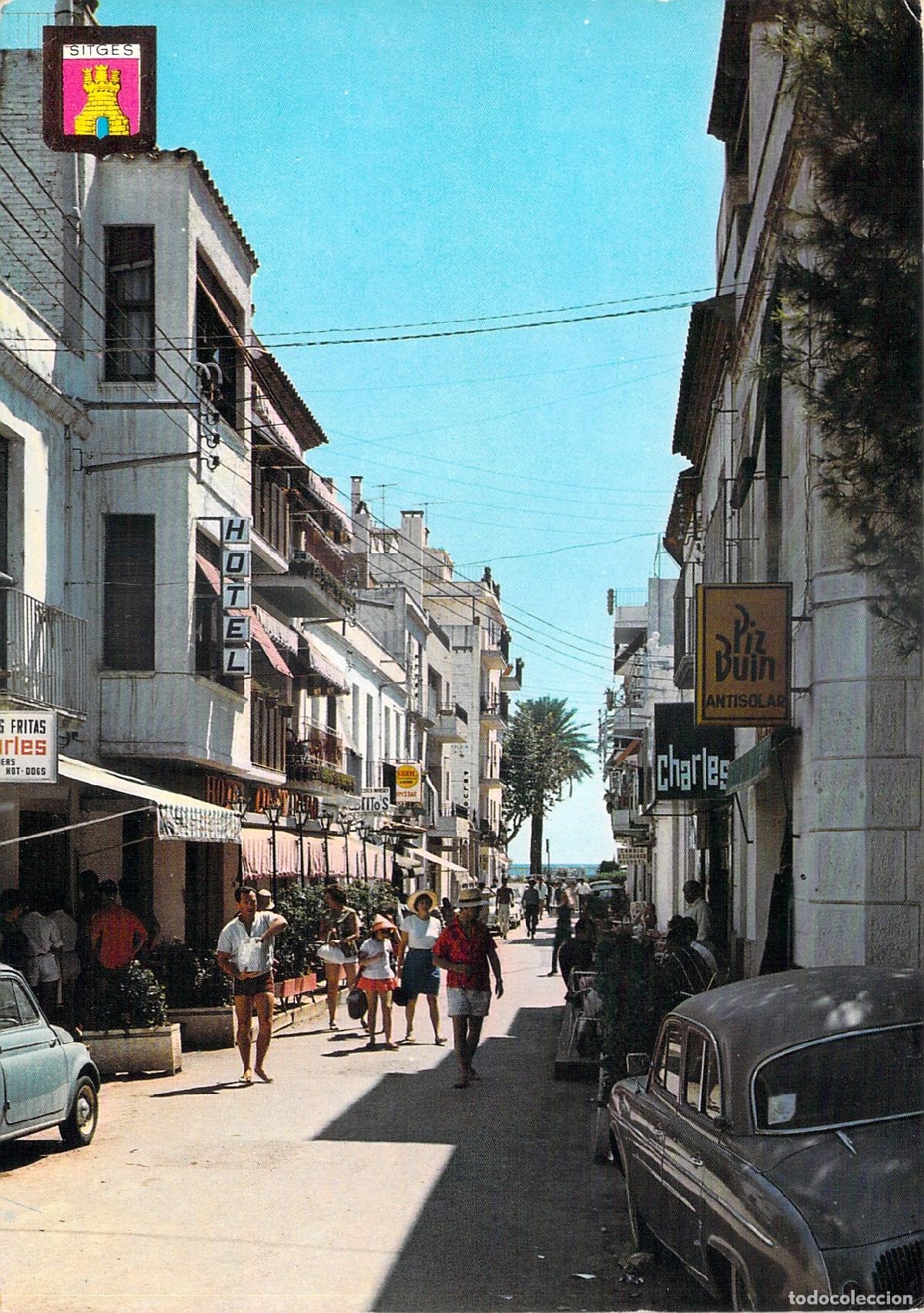 Postales: Postal de Sitges - Calle Dos de Mayo, Playa de Oro