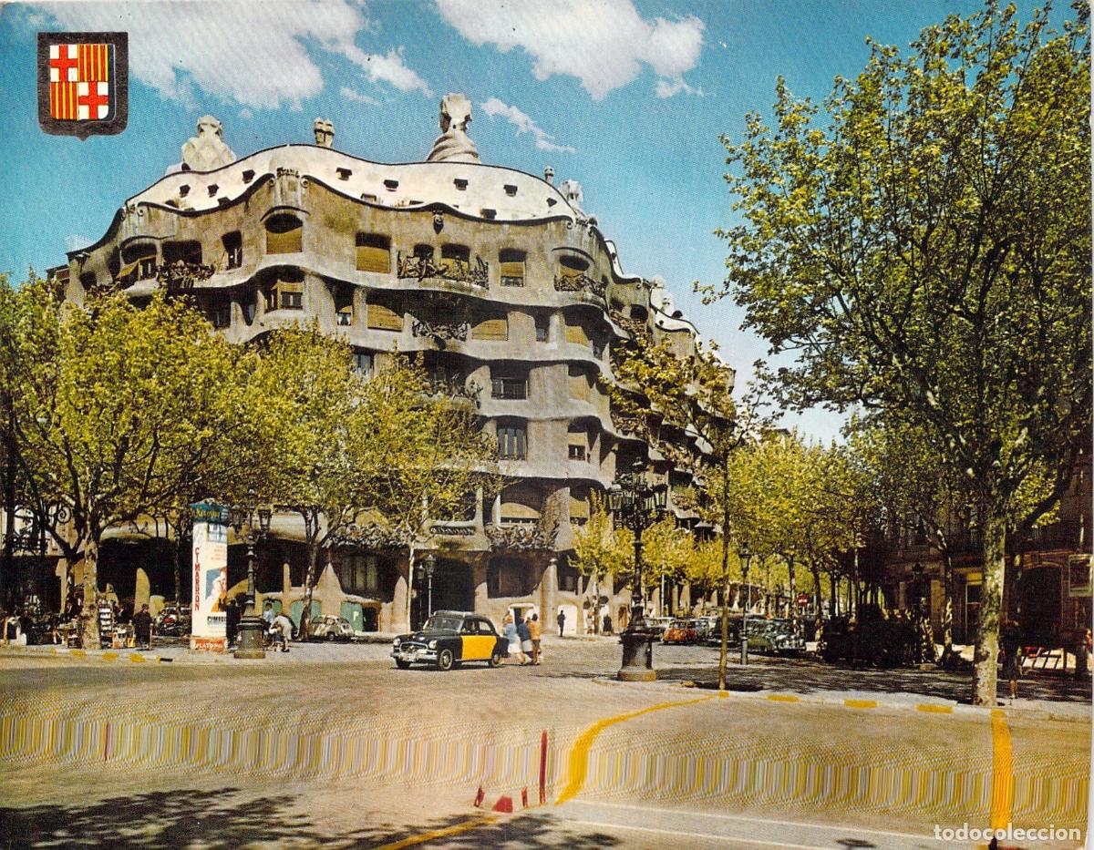Postales: Postal Barcelona Paseo de Gracia Edificio La Pedrera Gaud&iacute;