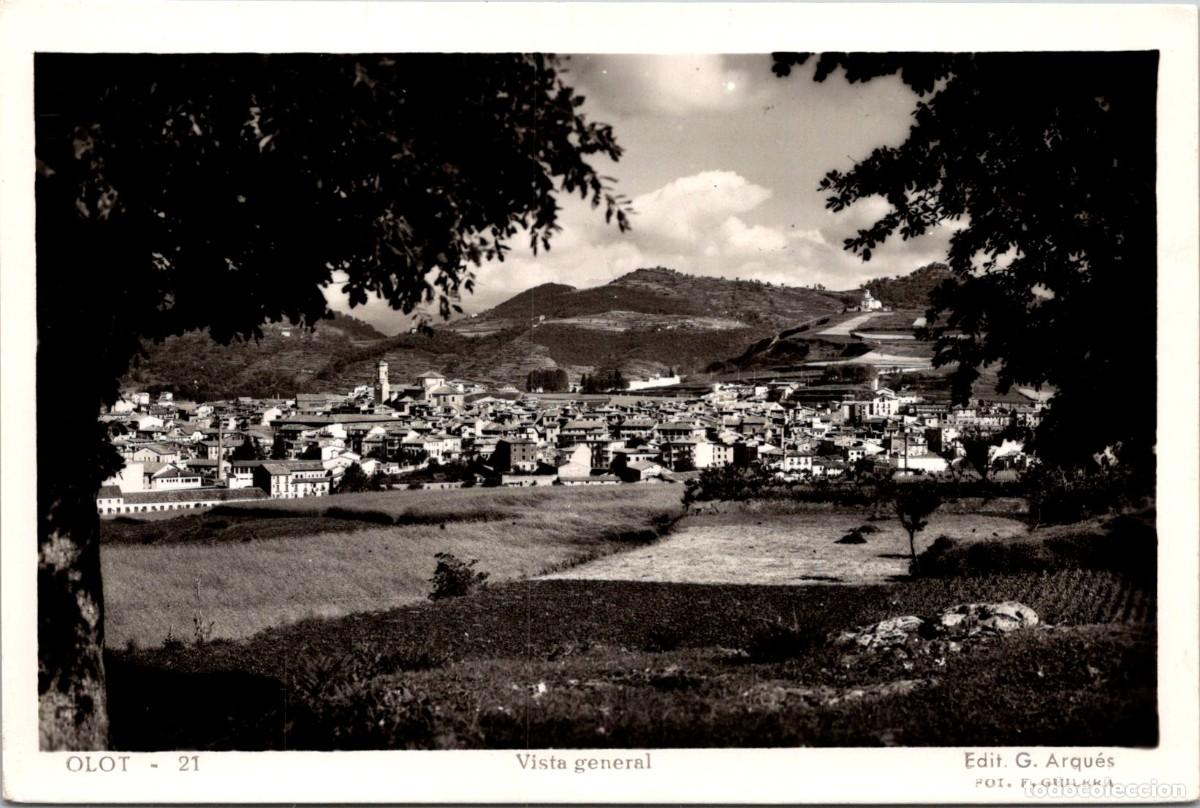 Postales: Olot - Vista general - Edit. G. Arqu&eacute;s n&ordm; 21 - 139x92mm - In&eacute;dita en Todocolecci&oacute;n
