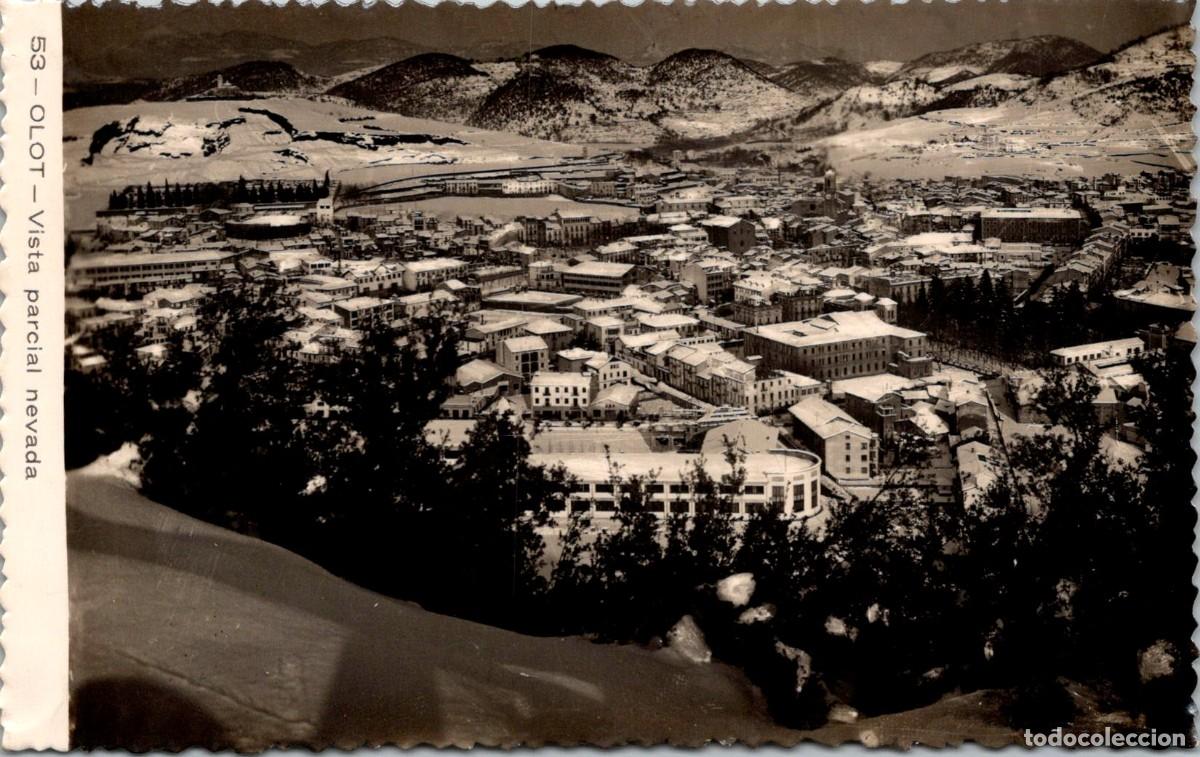 Postales: Olot - Vista parcial nevada - n&ordm; 53 - Sin m&aacute;s datos - 140x88mm