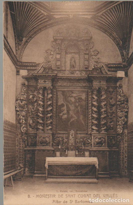 Postales: SAN CUGAT DEL VALLES, MONASTERIO, ALTAR DE SAN BARTOLOMEU, NO INDICA EL EDITOR