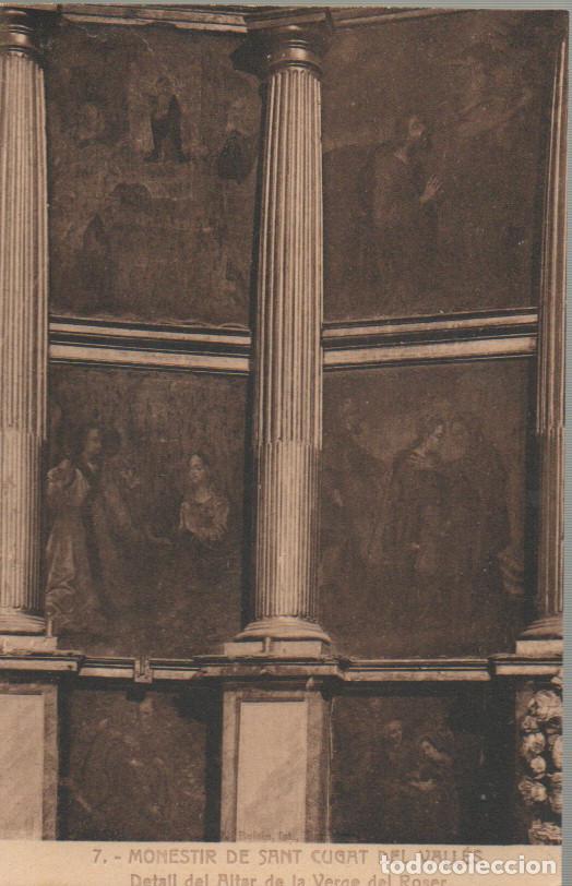 Postales: SAN CUGAT DEL VALLES, MONASTERIO, ALTAR DE LA VIRGEN DEL ROSER, NO INDICA EL EDITOR