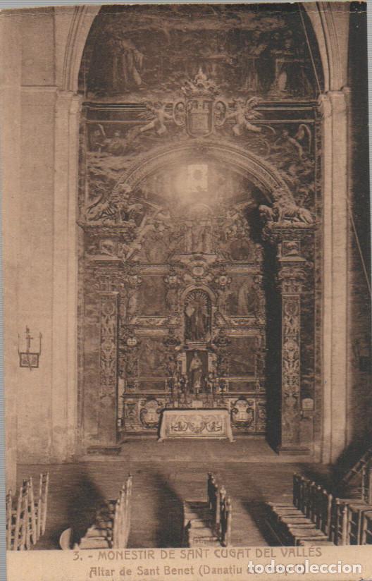 Postales: SAN CUGAT DEL VALLES, MONASTERIO, ALTAR DE SANT BENET, NO INDICA EL EDITOR