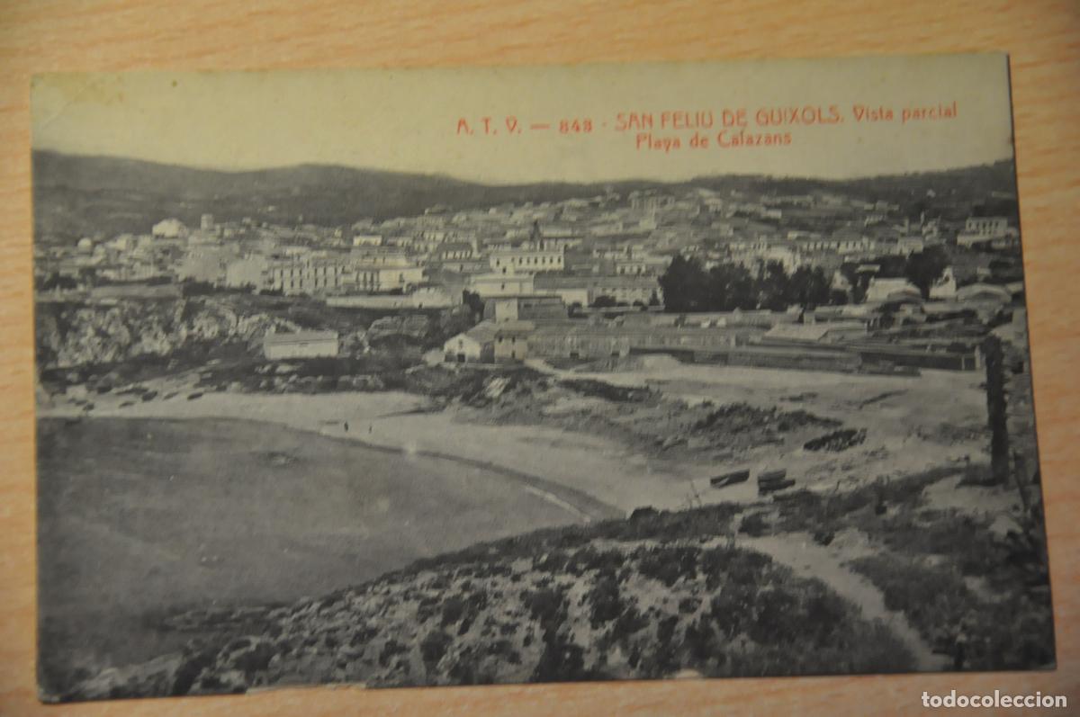 Postales: postal san feliu de guixols, vista parcial playa de calazans atv 843