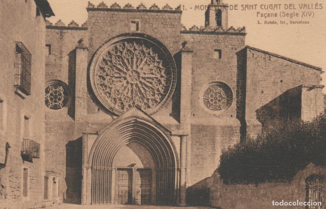 Postales: SAN CUGAT DEL VALLES, MONASTERIO, FACHADA, NO INDICA EL EDITOR