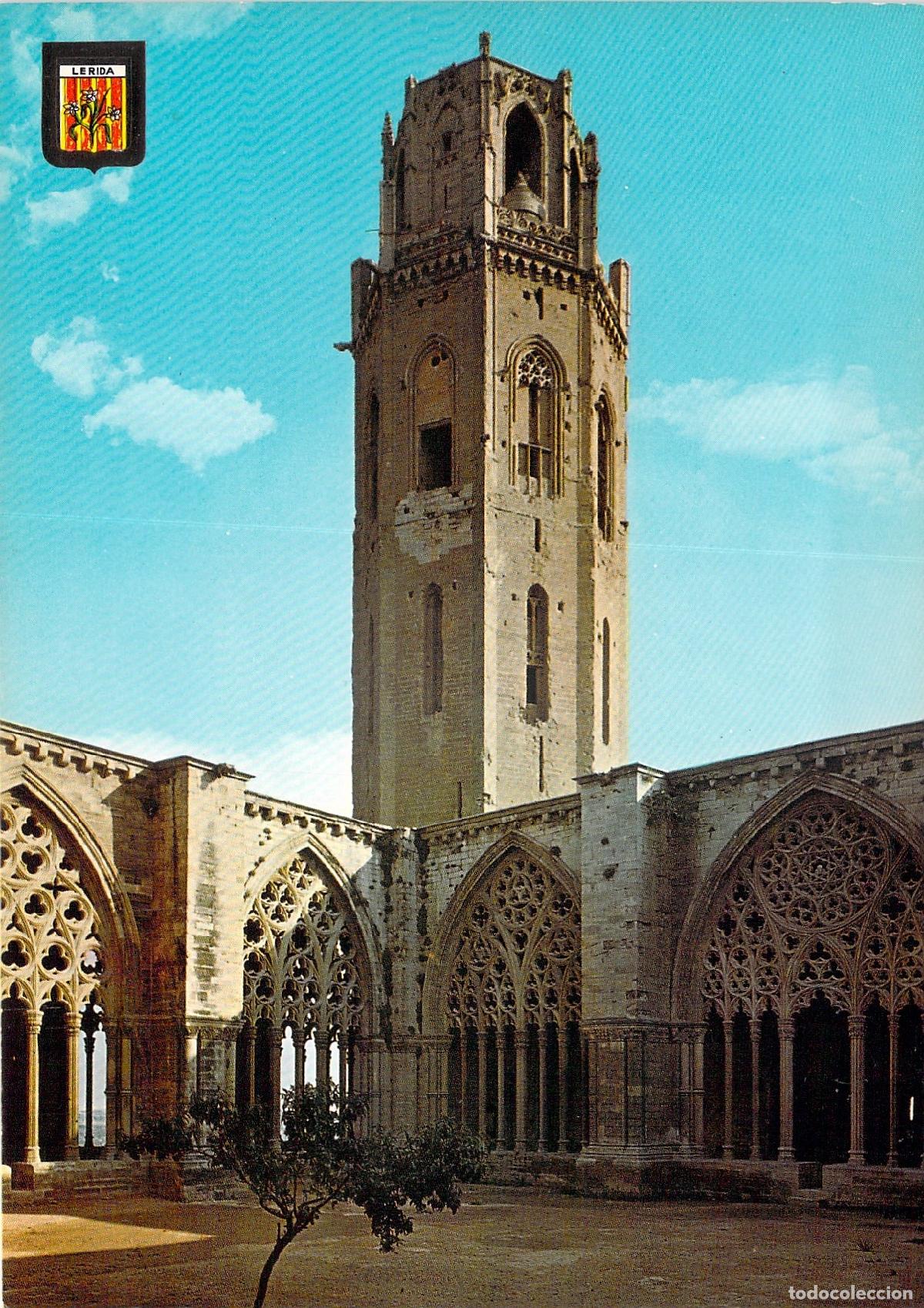 Postales: Postal de la Seu Vella de Lleida con Detalle de Claustro y Torre
