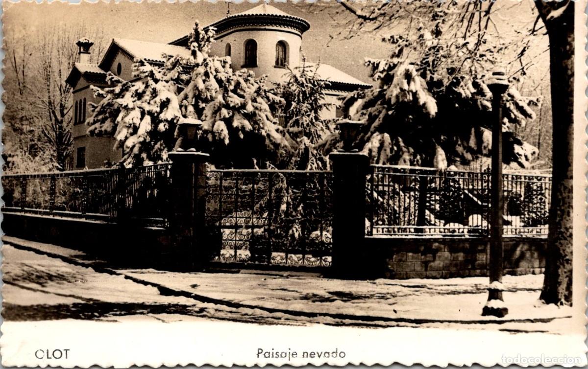 Postales: Olot - Paisaje nevado - Sin m&aacute;s datos - 140x88mm - In&eacute;dita en Todocolecci&oacute;n