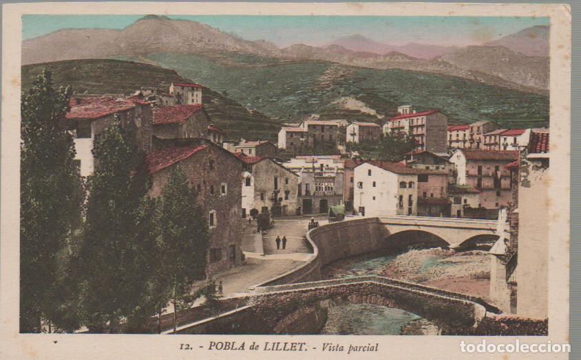 Postales: POBLA DE LILLET, VISTA PARCIAL, EDITOR ROISIN N&ordm; 12