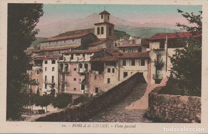 Postales: POBLA DE LILLET, VISTA PARCIAL, EDITOR ROISIN N&ordm; 10