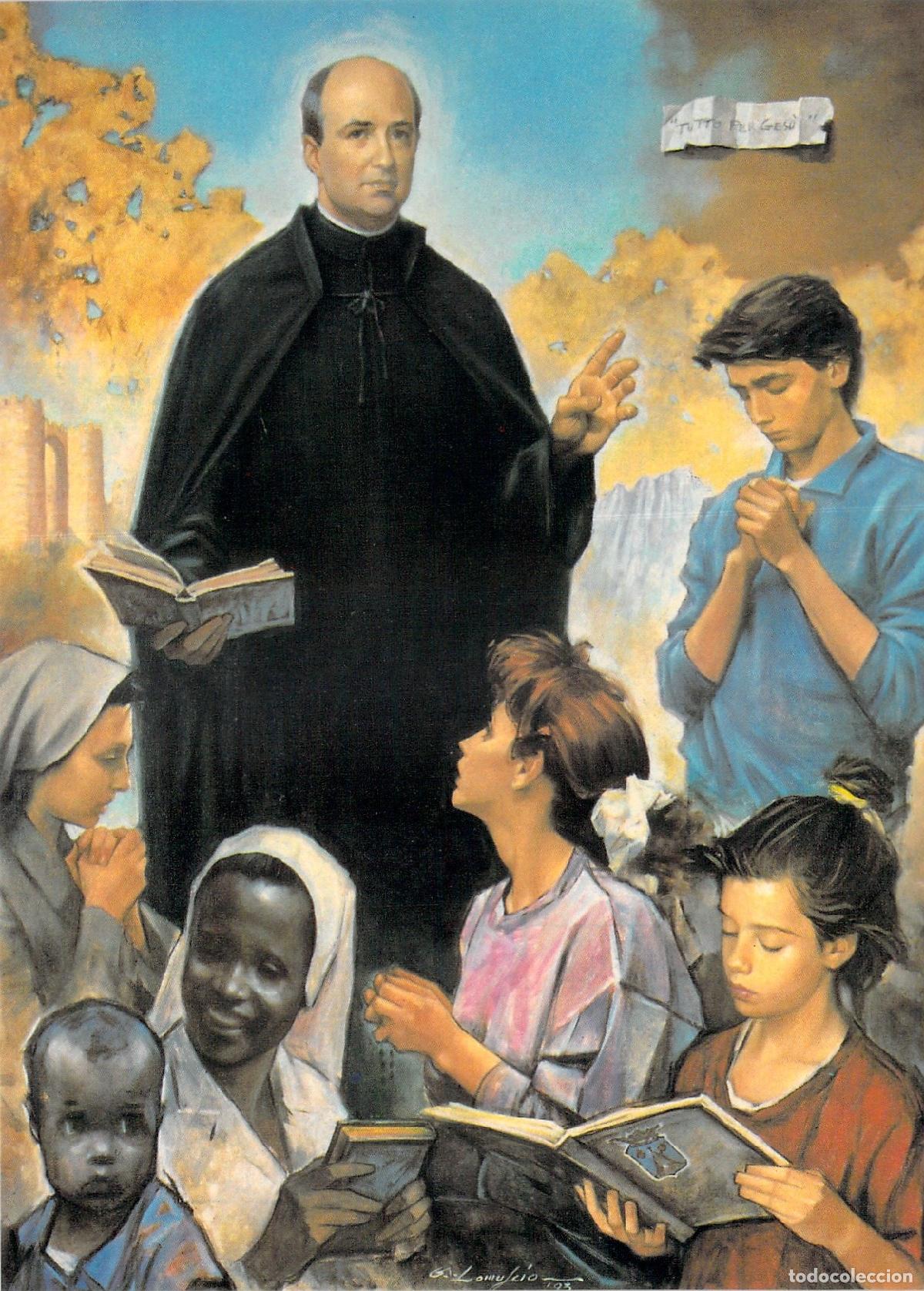 Postales: Postal de San Enrique de Oss&oacute; Sacerdote &Oacute;leo de G. A. Lomuscio