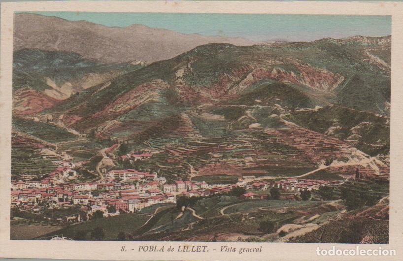 Postales: POBLA DE LILLET, VISTA GENERAL, EDITOR ROISIN N&ordm; 8