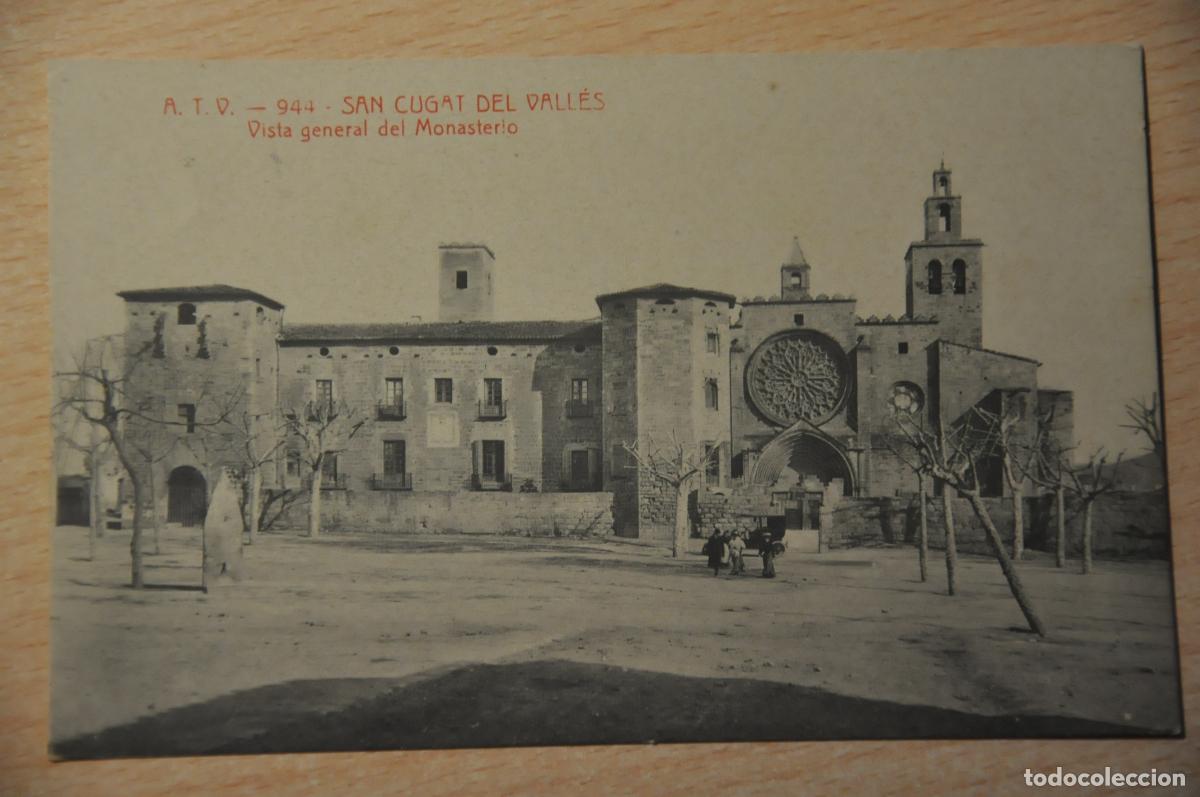 Postales: postal san cugat del valles, vista general del monasterio atv 944