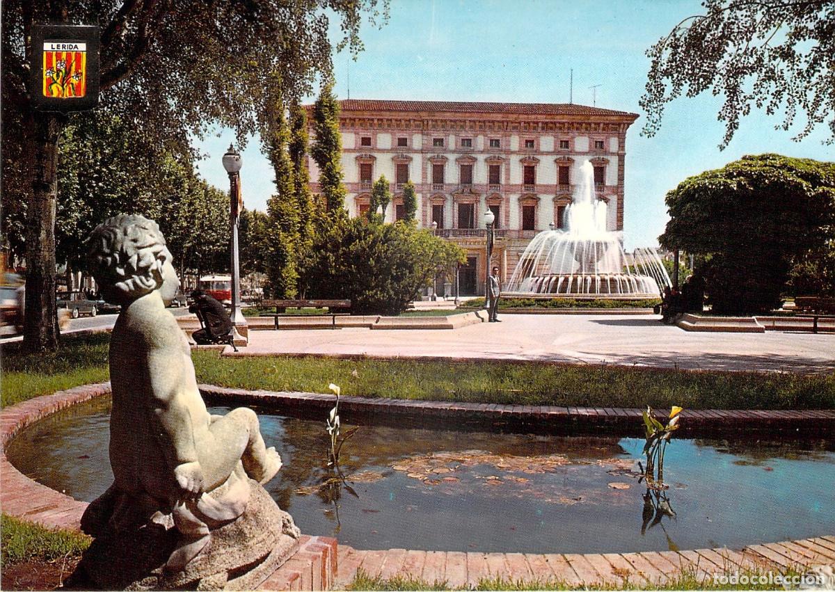 Postales: Postal de la Fuente Monumental en Lleida