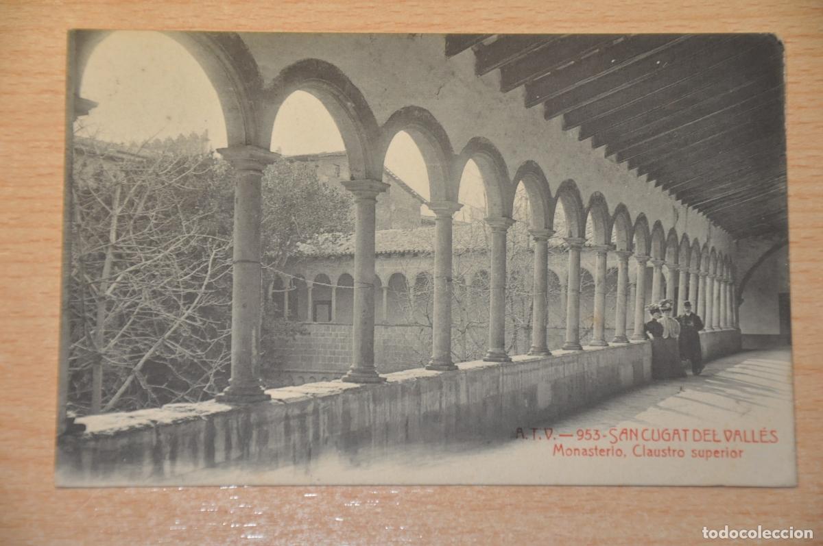 Postales: postal san cugat del valles, monasterio, claustro superior atv 953
