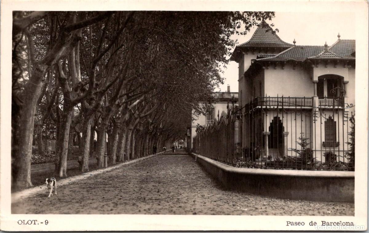 Postales: Olot - Paseo de Barcelona - Ed. Librer&iacute;a Arqu&eacute;s - 142x89mm - In&eacute;dita en Todocolecci&oacute;n