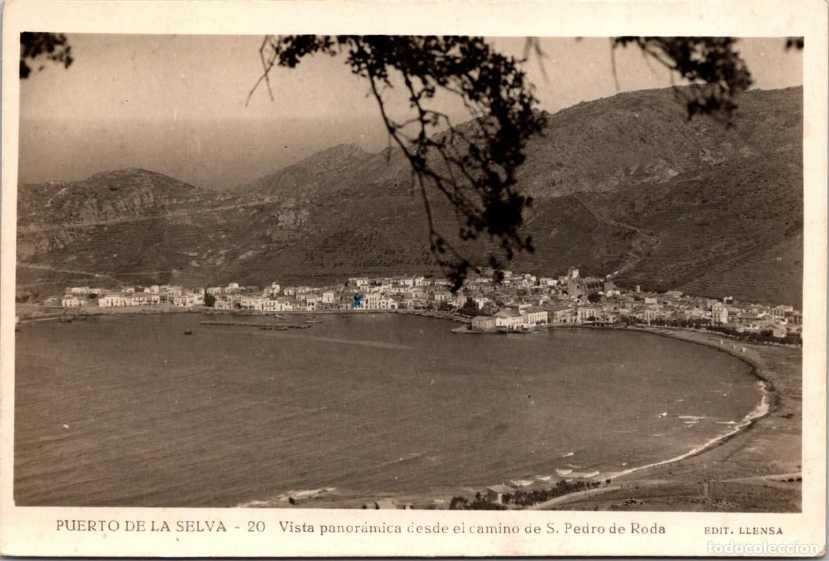 Postales: Puerto de la Selva - Vista panor&aacute;mica desde el camino de S. Pedro de Roda - Llensa 20 - 137x92mm