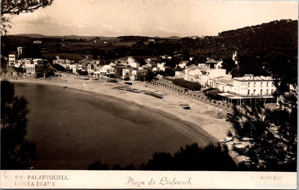 Postales: Palafrugell (Costa Brava) - Playa Llafranc - Gran&eacute;s 519 - 133x85mm - Hotel Celimar