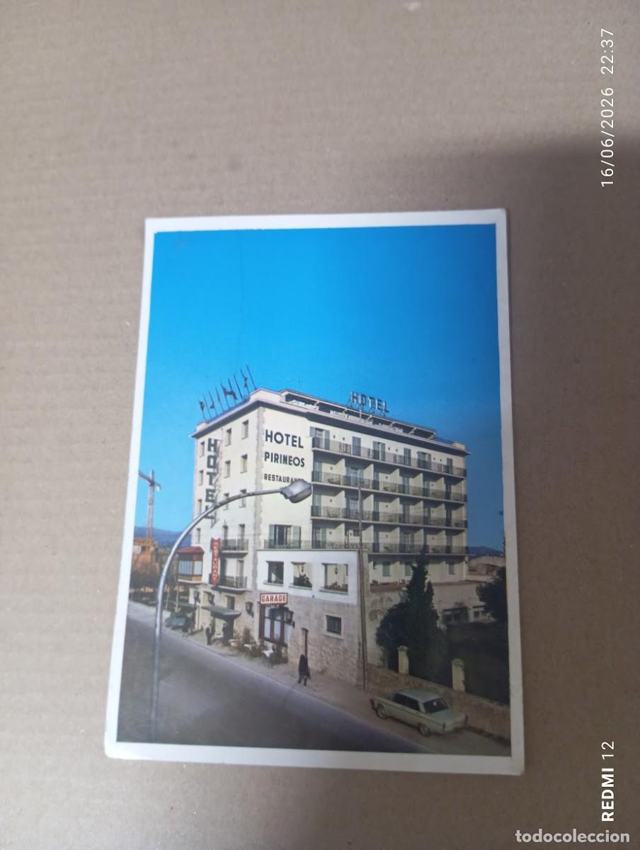 Postales: POSTAL HOTEL PIRINEOS / FIGUERAS / CIRCULADA SELLO FRANCO