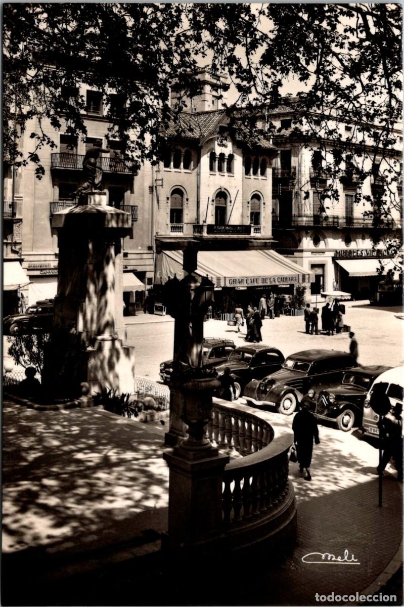 Postales: Figueras - Monumento a Monturiol - Meli 4 A - 137x90mm - Gran Caf&eacute; de la C&agrave;mara