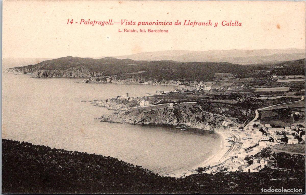 Postales: Palafrugell - Vista panor&aacute;mica de Llafranch i Calella - Roisin 14 - 135x86mm