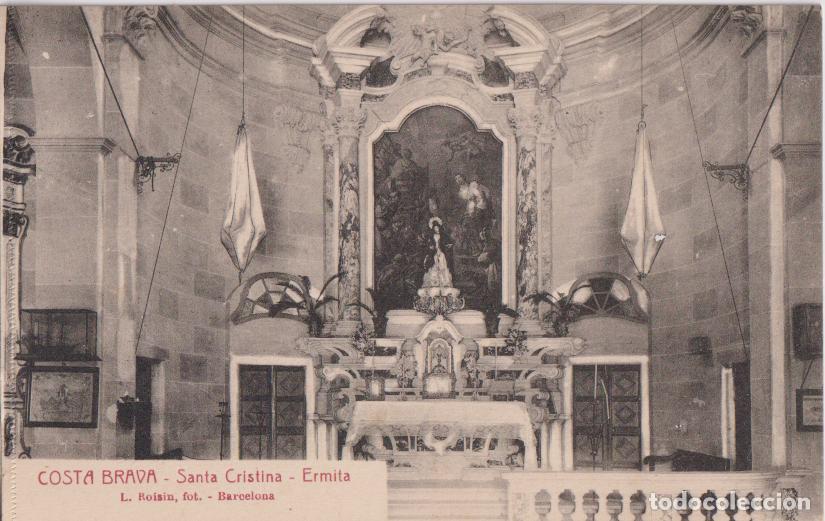 Postales: COSTA BRAVA, SANTA CRISTINA, ERMITA &ndash; L.ROISIN, FOT. - S/C