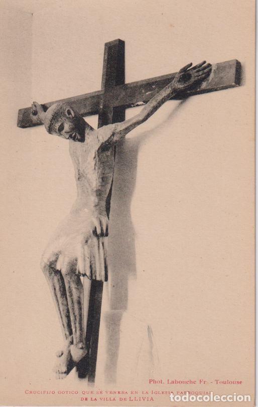 Postales: LLIVIA, CRUCIFIJO G&Oacute;TICO QUE SE VENERA EN LA IGLESIA &ndash; PHOT.LABOUCHE &ndash; S/C