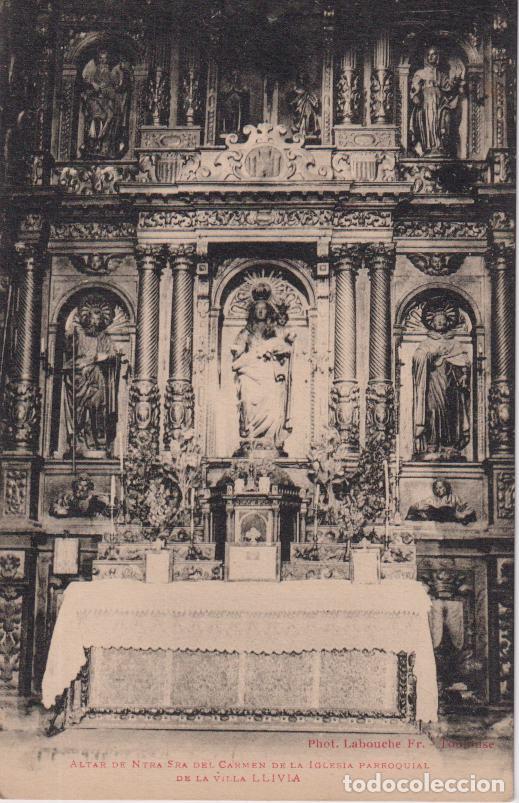 Postales: LLIVIA, ALTAR DE NUESTRA SE&Ntilde;ORA DEL CARMEN &ndash; PHOT.LABOUCHE &ndash; S/C.