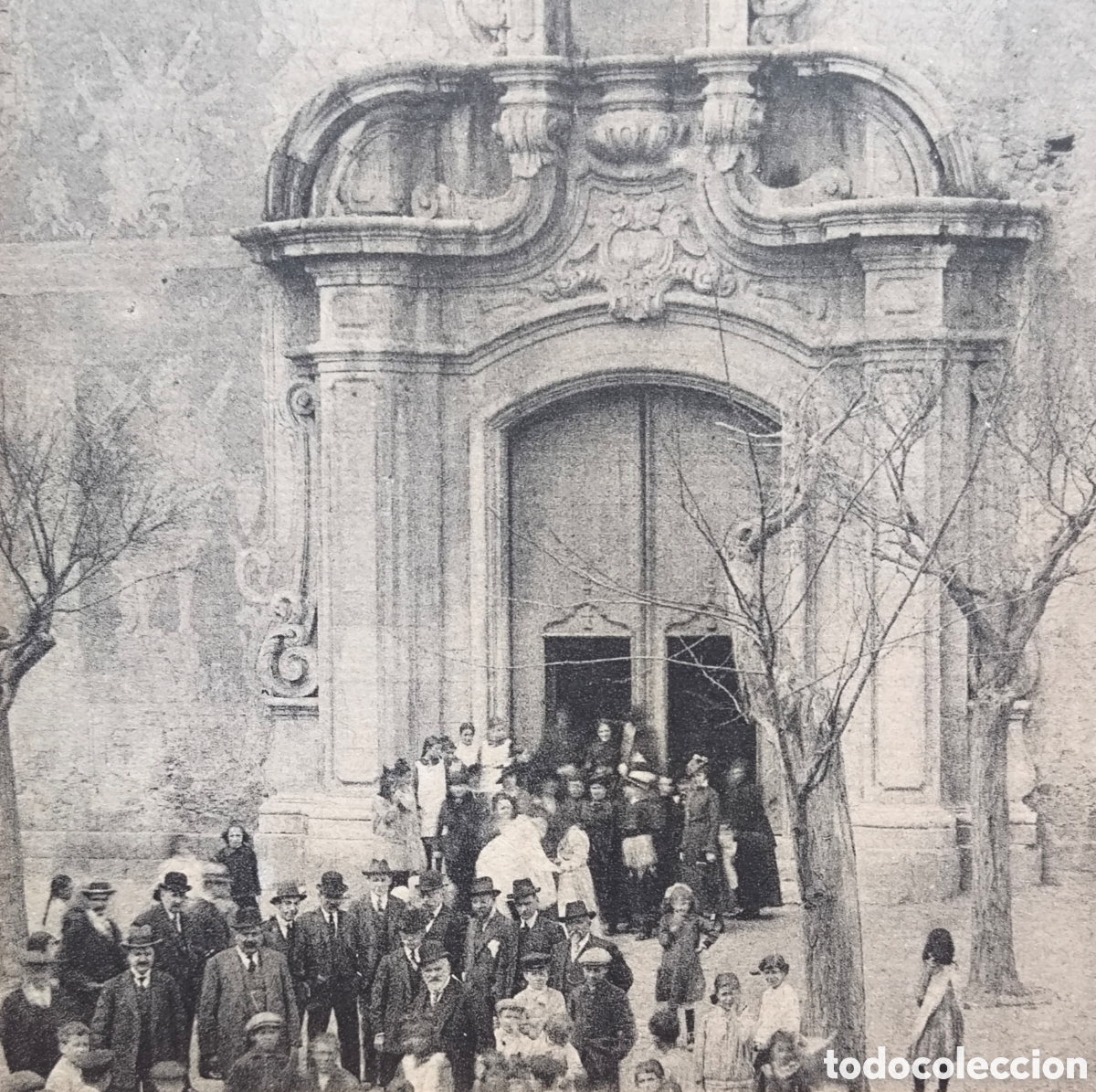 Postales: SANT CELONI ESGL&Eacute;SIA SANT MART&Iacute; PLA&Ccedil;A MOSS&Egrave;N FIGUERES POSTAL FOTOTIPIA BARCELONA C. 1915