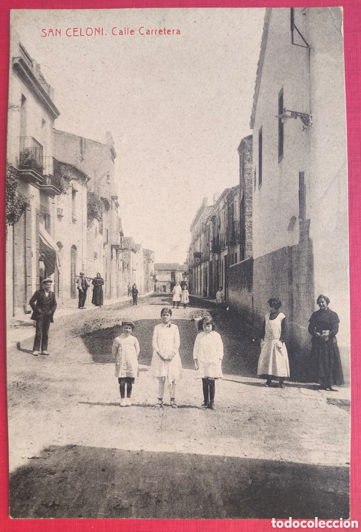 Postales: SANT CELONI CARRETERA VELLA POSTAL ANIMADA FOTOTIPIA BARCELONA C. 1915