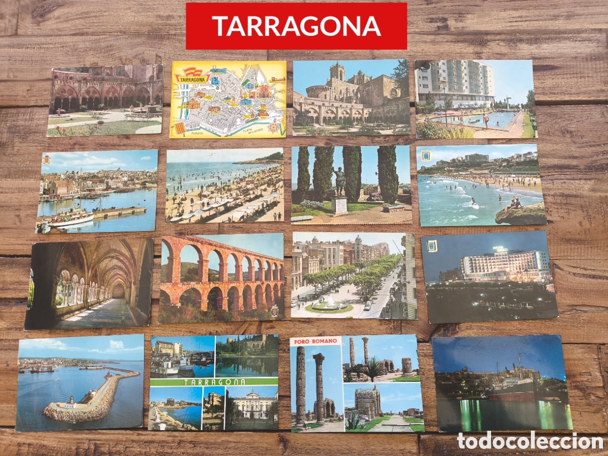 Postcards: Lote 216 postales Tarragona Reus Salou Cambrils Calafell Monasterio Poblet Hospitalet del Infante ..