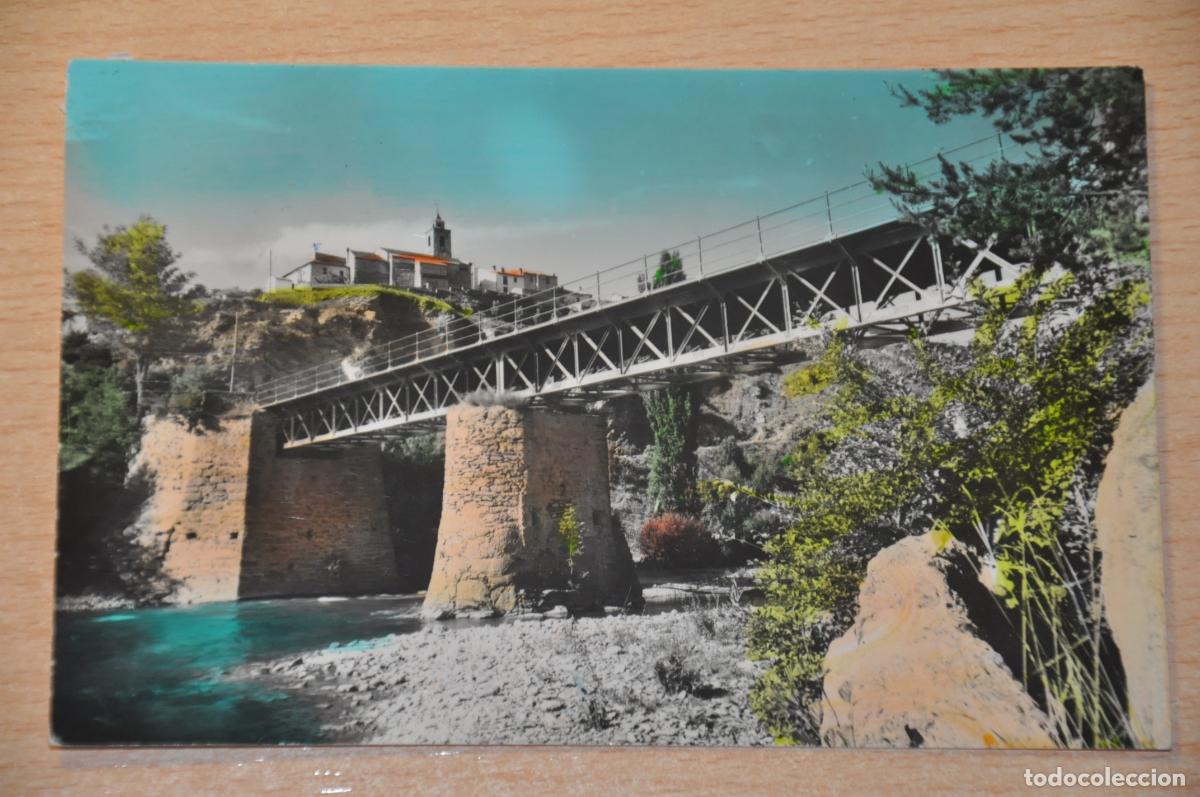 Postales: postal bellver de cerda&ntilde;a, puente sobre el rio segre, foto janot