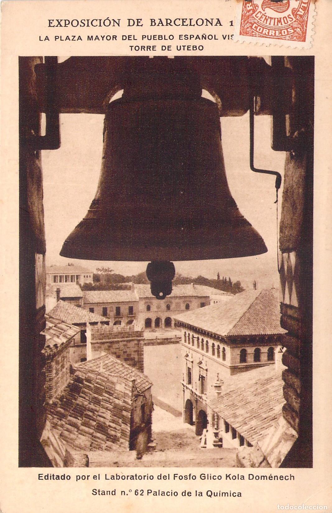Postales: Postal Exposici&oacute;n Barcelona Pueblo Espa&ntilde;ol Publicidad Dom&eacute;nech