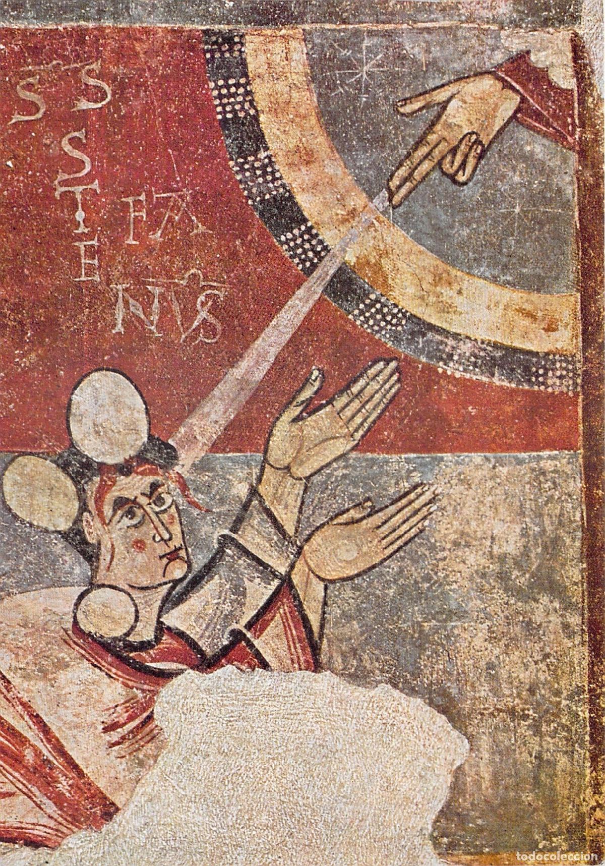 Postais: Postal Pintura Rom&aacute;nica Lapidaci&oacute;n de San Esteban Sant Joan de Bo&iacute;