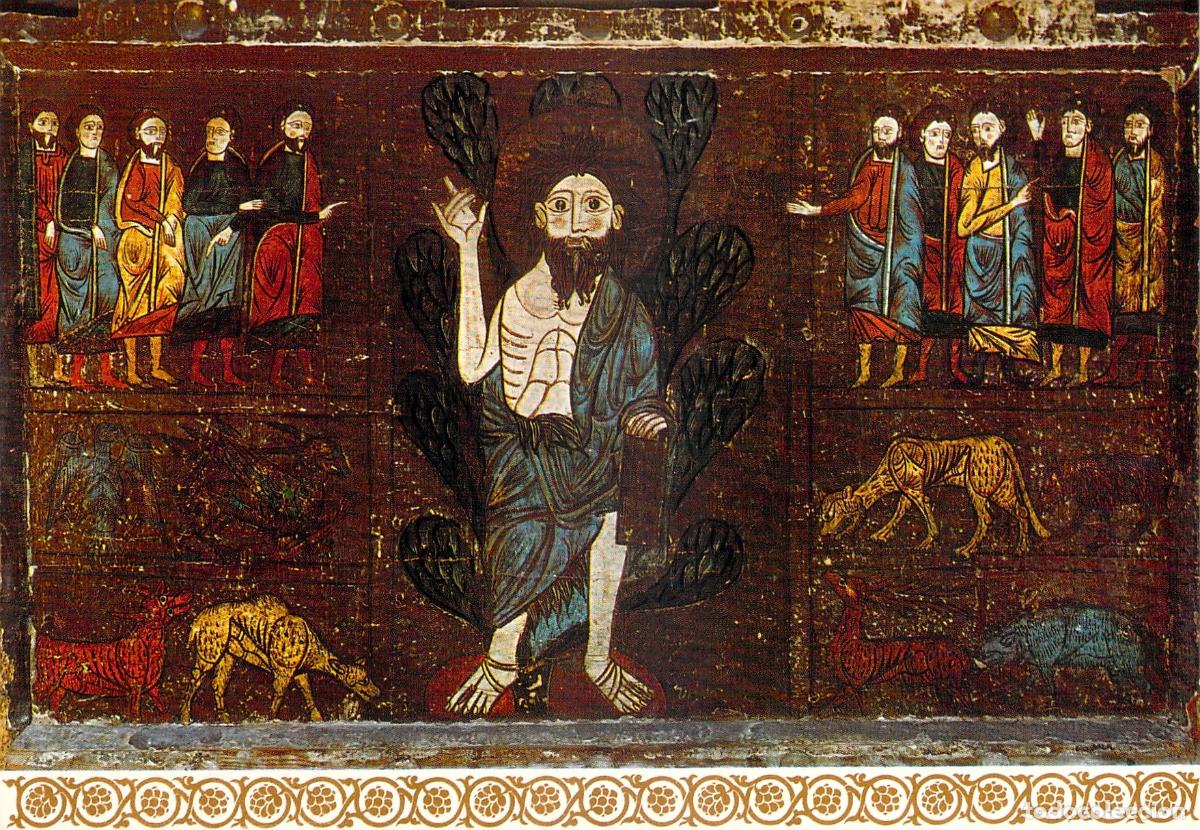 Postales: Postal Frontal de Altar de San Juan Bautista, Arte Rom&aacute;nico de Gesera