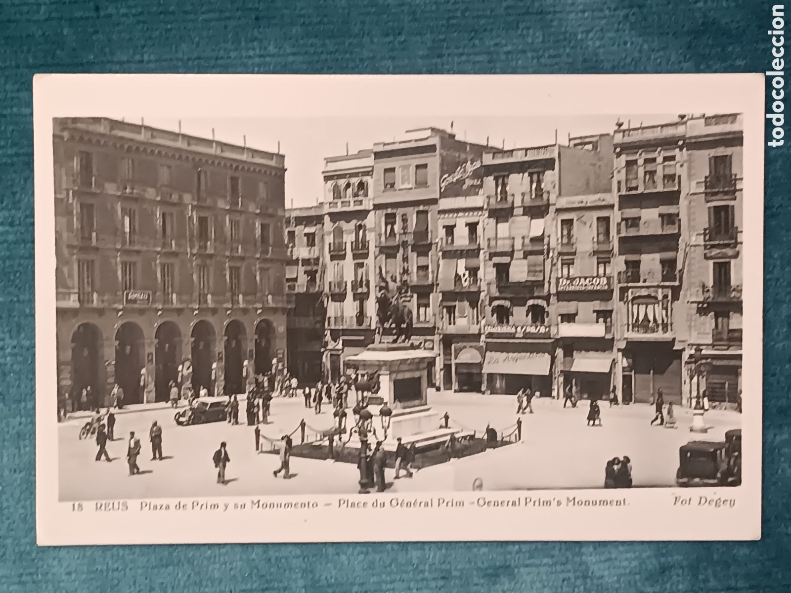 Cartoline: 18 REUS. Plaza de Prim y su Monumento