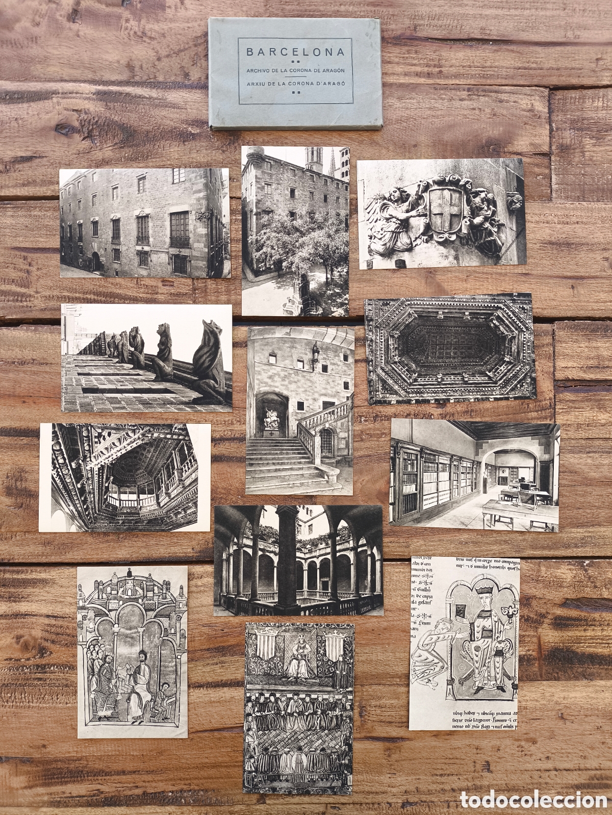 Postales: Antiguas postales Barcelona Archivo de la Corona de Arag&oacute;n Ed. Huecograbado Mumbr&uacute; Clix&eacute; Artigues