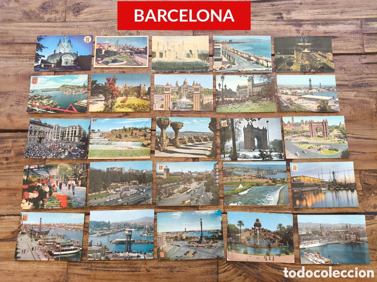 Postales: Lote 592 postales Barcelona Tarrasa Manresa Sabadell Montserrat Berga Sitges Badalona Vic Piera ....