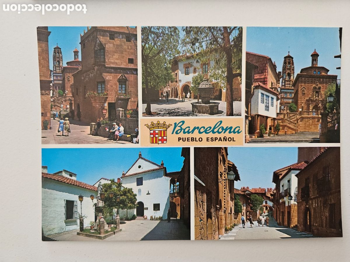 Postales: Postal de gran tama&ntilde;o de Barcelona Pueblo Espa&ntilde;ol 1978 KOLORHAM