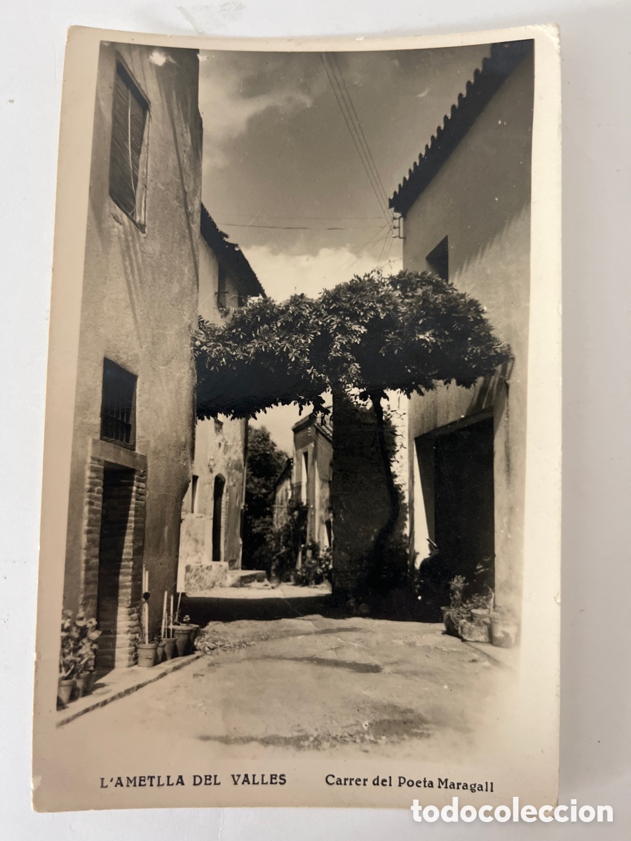 Postales: POSTAL. L&rsquo;Ametlla. Ametlla del Vall&egrave;s. Carrer del poeta Maragall.