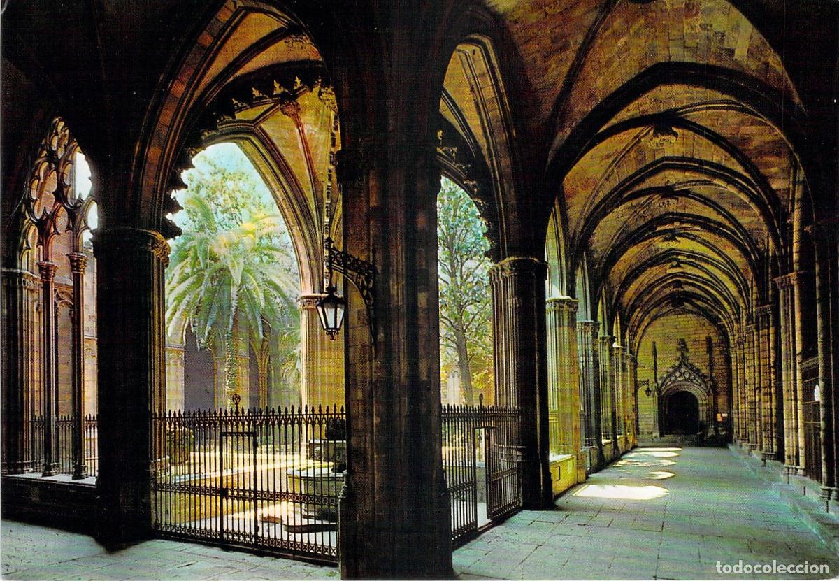 Postales: Postal del Claustro de la Catedral de Barcelona - Foto 1
