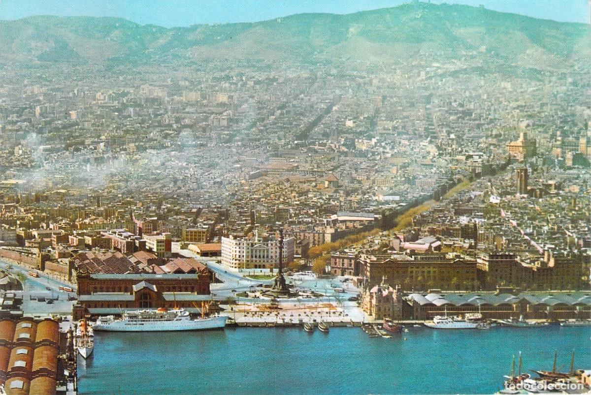 Postales: Tarjeta Postal Vista A&eacute;rea de Barcelona y su Puerto
