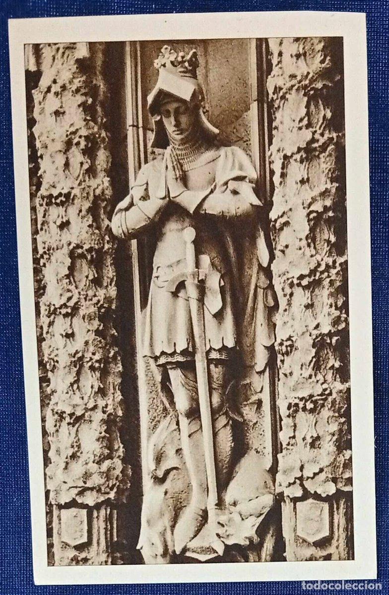 Postales: TEMPLO NACIONAL EXPIATORIO. BARCELONA TIBIDABO. DETALLE DE LA FACHADA DE LA CRIPTA. S. JORGE.